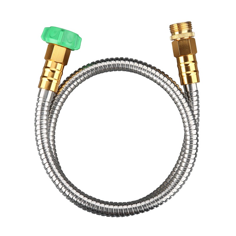 BEAULIFE 304 Stainless Steel Metal 3FT Short Garden Hose 3 Feet Flexible, Portable & Lightweight Kink Free Garden Water Outdoor Hose - Image 1